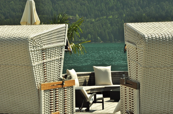 Brauch kaan Wöldmasta, bin scho Chillmasta! Lord W. an der Strandbar Etner, Pertisau, Achensee (Foto: Munich Globe Bloggers)
