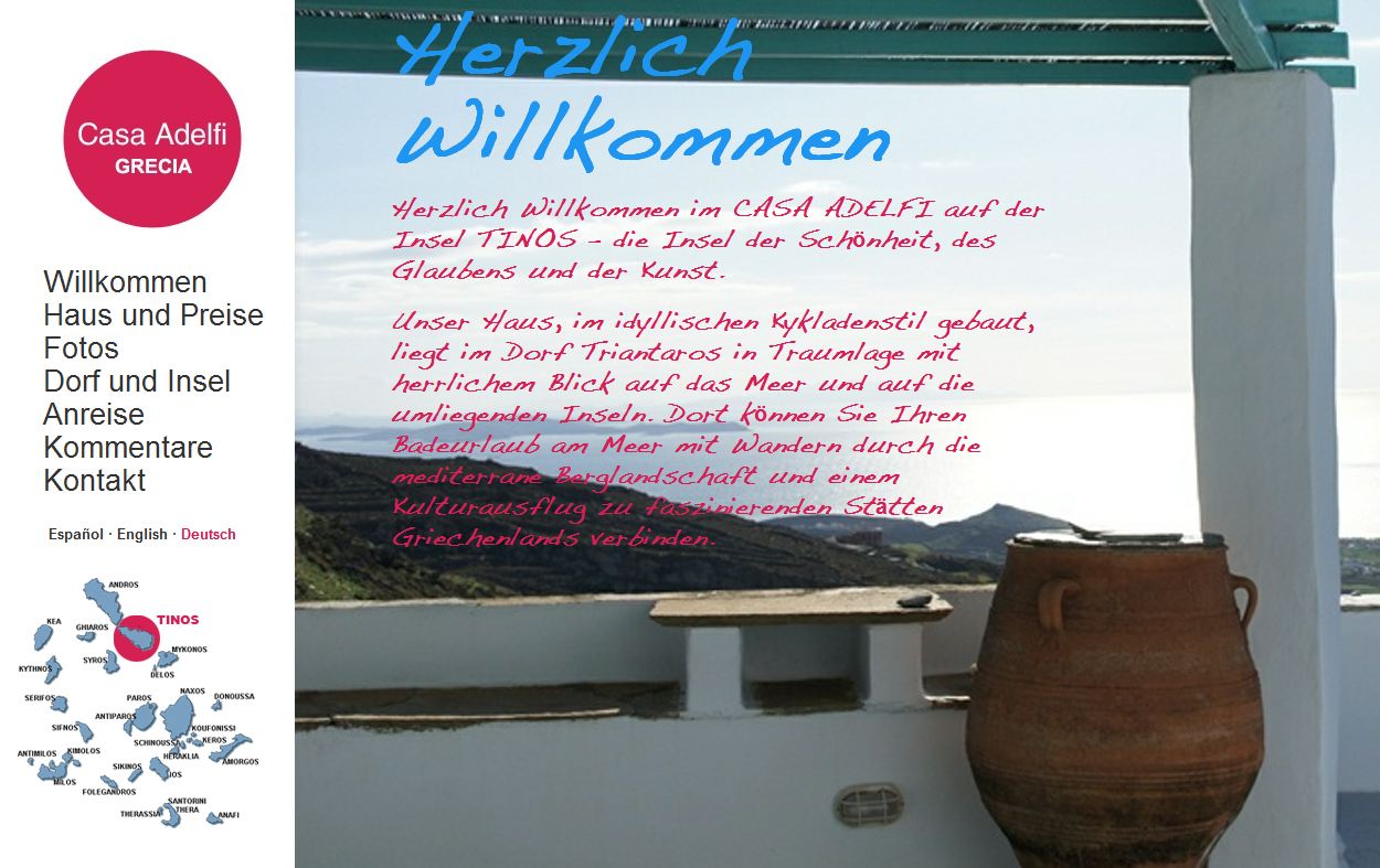 Casa Adelfi: Zu Gast bei Tinos, dem Gott der Urlaubsfreuden (Screenshot: Casa Adelfi) Casa Adelfi_Screeny
