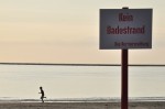 Jagdszenen auf Borkum: Der rosa Riesendarm (nicht im Bild) greift an (Foto: Munich Globe Bloggers)