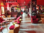 Ausgerollt: Schwarz-roter Teppich für Old Jaggerhand & Richy the Keith - Stones Fan Museum, Lüchow (Foto Munich Globe Bloggers)