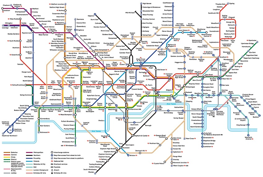 Volle Tube! Abstraktes Spätwerk von William Turner, Öl auf Kellerwand (Bild: Transport for London)