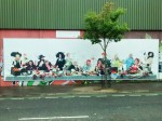 Eat the Brits! Piece of wall at the Crazy Mural Museum, Cupar Way, Belfast (Foto: Munich Globe Bloggers)
