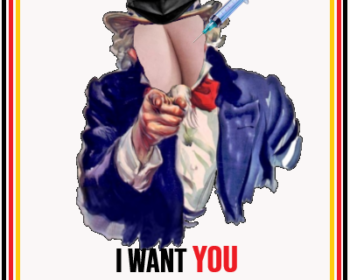 Backe, Backe, Sanktionen: Deutschlands Spitzen-Dealer und BDSM-Minister Omikron Mask droht dem US-Schurken Donaldinho mit einem brutalen Boykott von Fußball-WM und rückwirkend sämtlichen Epstein-Partys und auch noch damit, die US-amerikanische FFP2-Masken-Mafia zu übernehmen. Sein Motto hat sich der Geldscheinriese umgehend und großbuchstabig auf den Arsch tätowieren lassen: „Nimm das für Grönland, Schurke!“ (Bild: Munich Globe Bloggers – Originalvorlage: James Montgomery Flagg)